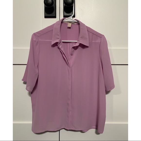 3020480 Lilac Pearl Sleeve Blouse
